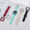 1 упаковка 3-в-1 Совместимый ремешок для Apple Watch 38 мм 40 мм 41 мм 42 мм 44 мм 45 мм 49 мм, Мягкий силиконовый спортивный ремешок для IWatch Series SE 9 8 7 6 5 4 3 2 1