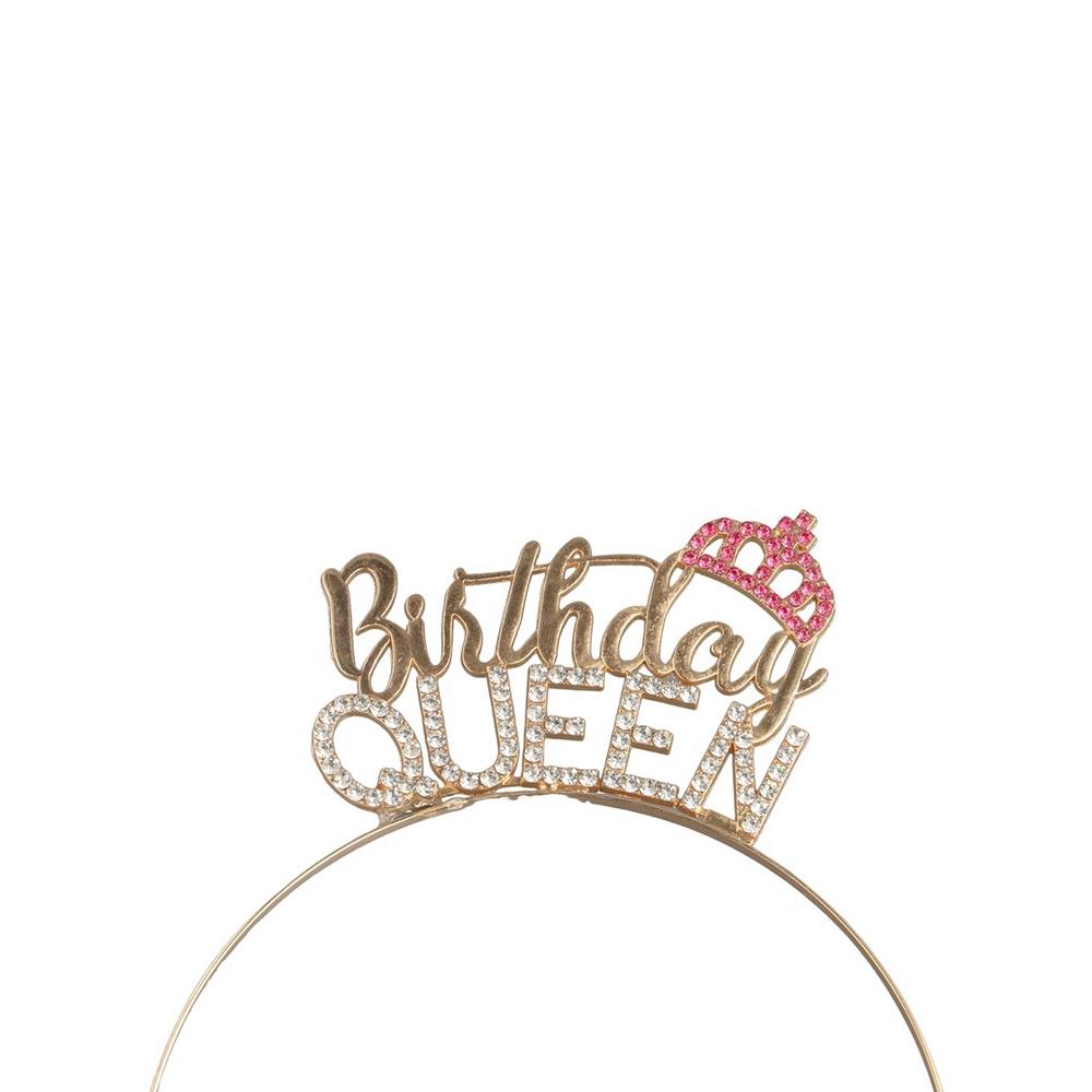 Gift Queen Tiara Zinc Zinc Alloy Birthday Queen Headband Crown Female Jewelry Birthday Hair Hoop