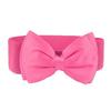 White (B) $ Chiffon bow elastic belt ladies versatile decorative wide waist belt dress accessories