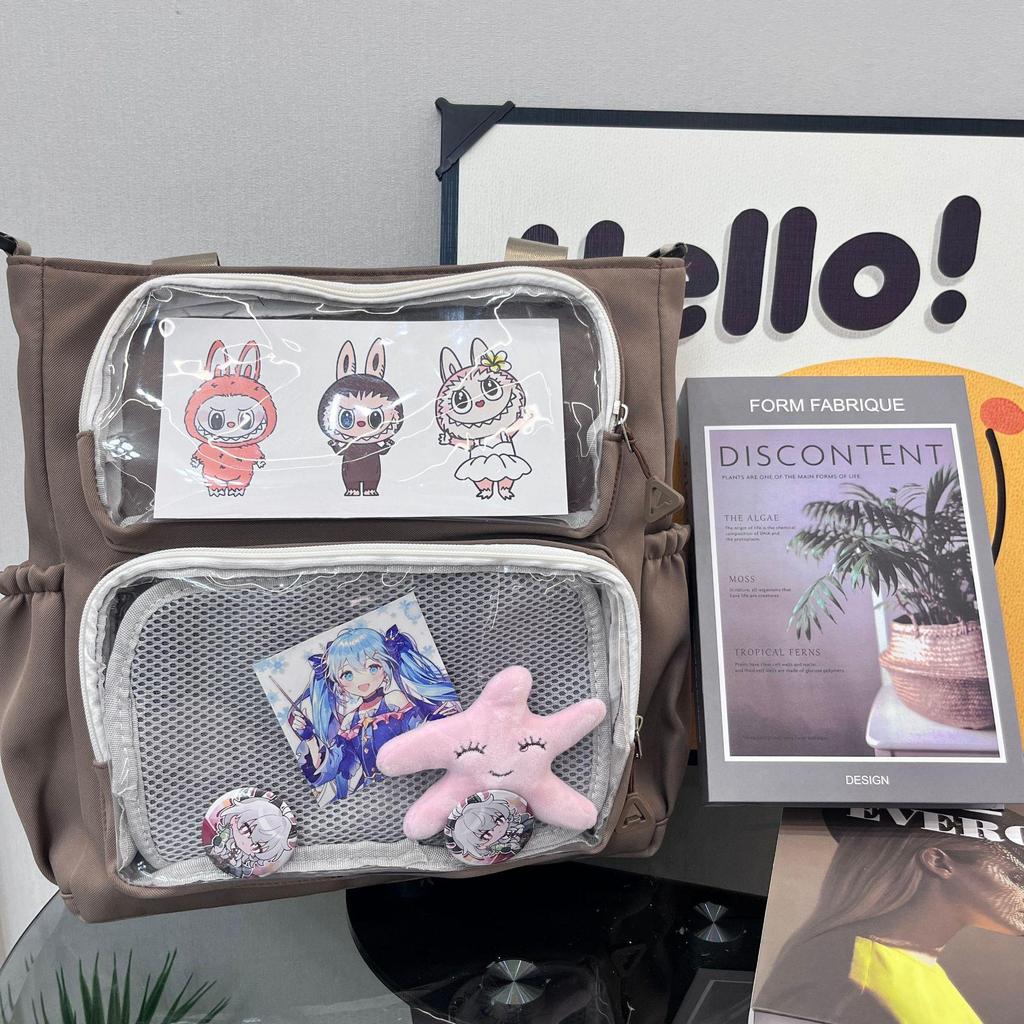 Вместительная сумка ита с несколькими карманами и милыми пуговицами для учеников средней и старшей школы