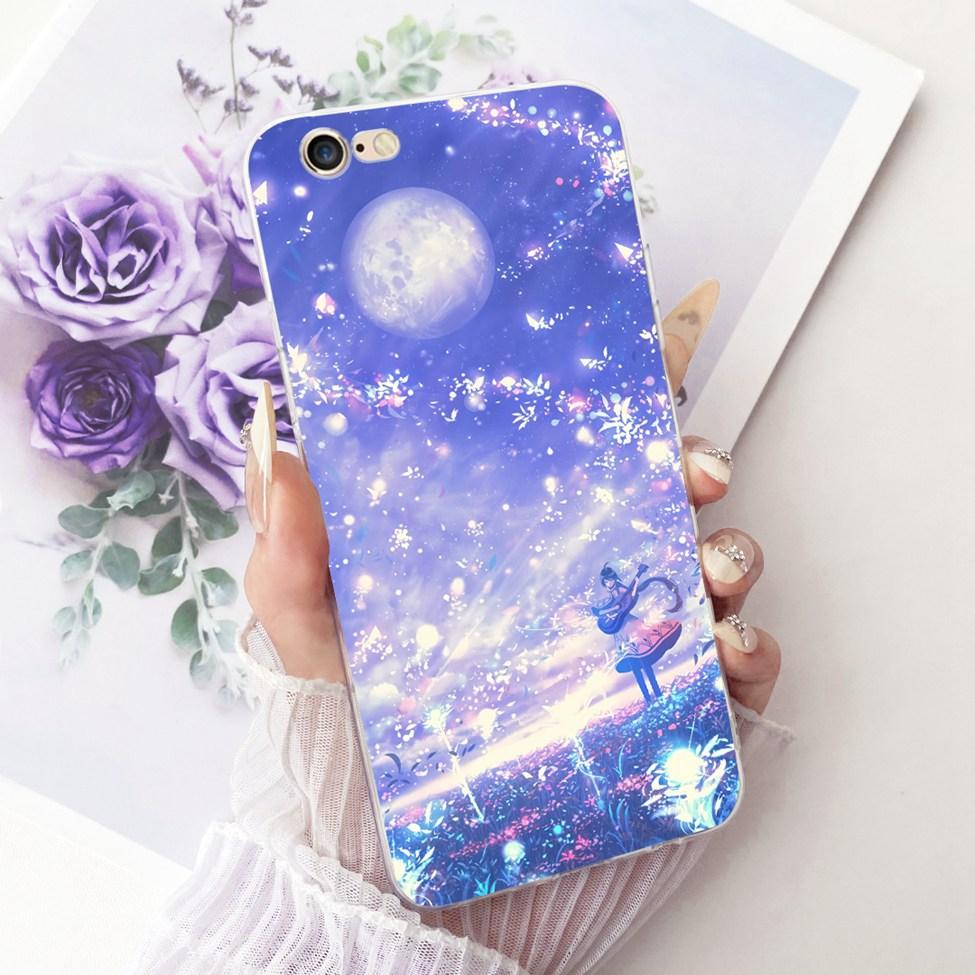 Transparent Casing For iPhone 6s Phone Case For iPhone 6 Cover Luxury Fashion Butterfly Funny Cute Painted