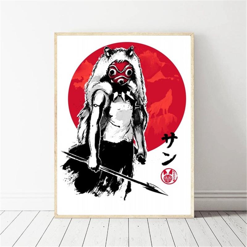 Totoro Cartoon Movie Canvas Painting Japan Hayao Miyazaki Anime Poster Prints Room Decor Wall Art Picture Living Room Home Decor
