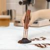 1 шт. Щетка для чистки кофемашины с деревянной ручкой, плоская круглая головка, инструмент для чистки бытовой кофемолки