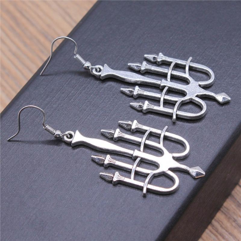 Hanukkah Menorah Drop Earrings Alloy Candle Holder Necklace Hexagrams Israel Faith Judaism Jewelry Gift for Women Girls