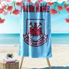 Пляжное полотенце с принтом West Ham и индивидуальным именем, большое, мягкое, быстросохнущее, для пляжа, кемпинга, плавания