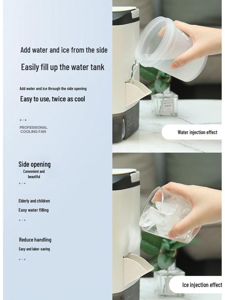 Rechargeable Ultrasonic Humidifier & Silent Desktop Air Cooler Fan