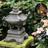 Солнечный светодиодный фонарь, садовая лампа, декор в китайском стиле, дзен-каменная пагода, садовое украшение, изделия из смолы, уличный известняковый садовый фонарь