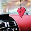 Triangle Leather Amulet Car Pendant - High-End Rearview Mirror Accessory