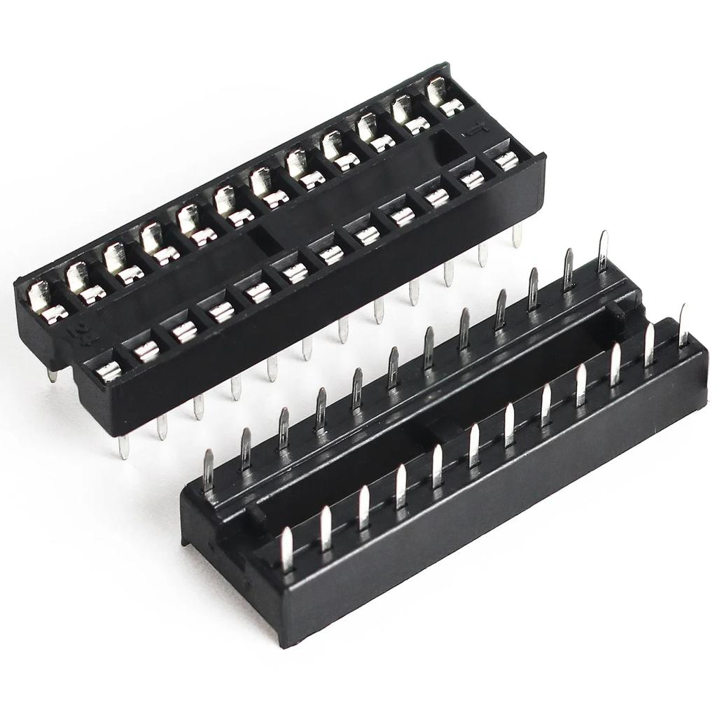 10PCS IC Sockets 6Pin 8Pin 14Pin 16Pin 18Pin 20Pin 24Pin 28Pin DIP Socket Chips Base DIP IC Sockets Adaptor
