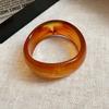 Resin Round Wide Bracelet Exaggerated Retro Geometric Bangle Irregular Acrylic Bangle  Daily