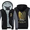 Атака Титанов Аниме Зимняя Куртка на Молнии Крылья Свободы Толстовки Худи