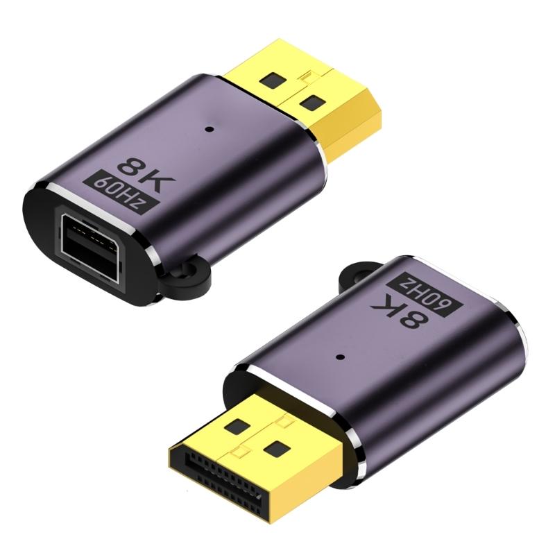 Two-Direction Mini  Converters Mini  Adapter 32Gbps Support 8K60Hz,4K120Hz 7680x4320P