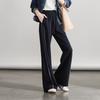 Color Blocking Striped Wide Leg Pants