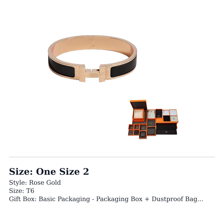 HERMES Bangles Unisex Rose Gold H703203FW01T6