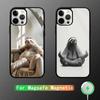 Милый чехол для телефона со ленивцем для iPhone 16,15,14,13,12,11,Plus,Pro,Max Mini Magsafe Магнитная беспроводная зарядка