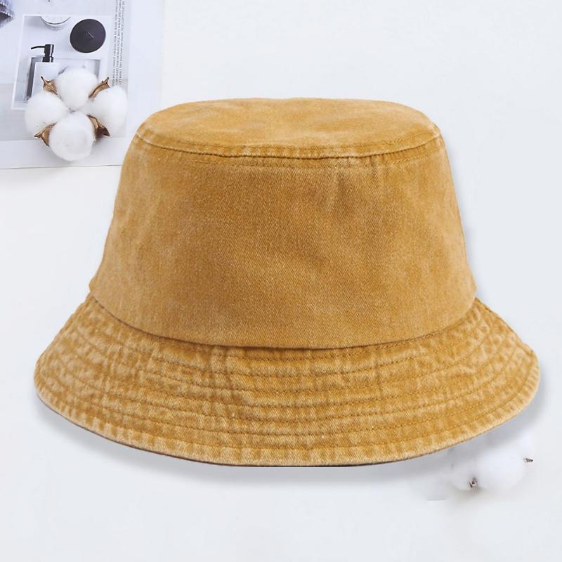Washed Bucket Hat Men and Women Retro Summer Versatile Face Small Sunshade Bucket Hat Basin Hat Tide