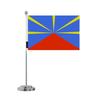Drapeau de Bureau - Réunion - 14 x 21 см - Полиэстер - Оттиск лицевой/оборотной стороны - Acier inoxydable
