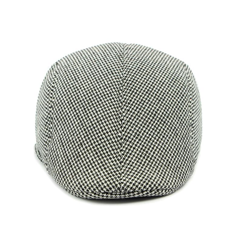 Осенне-зимняя мужская шляпа для людей среднего и пожилого возраста, ретро-шляпа в британском стиле, маленькая хлопковая шляпа с узором «гусиная лапка»