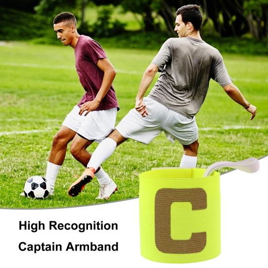 Soccer Captain Armband Nylon Elastic Adjustable Basketball Captain Armband Outdoor Football Player Band