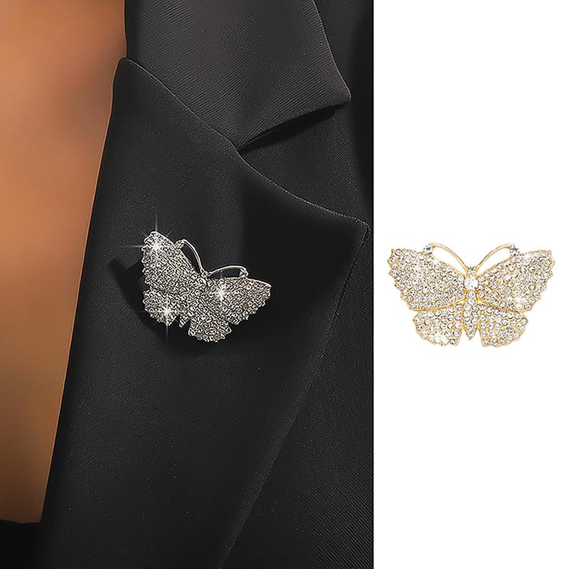 Легкая роскошная милая брошь-бабочка для женщин, модное пальто, платье, корсаж, свадебная вечеринка, ювелирные украшения, аксессуары для декора