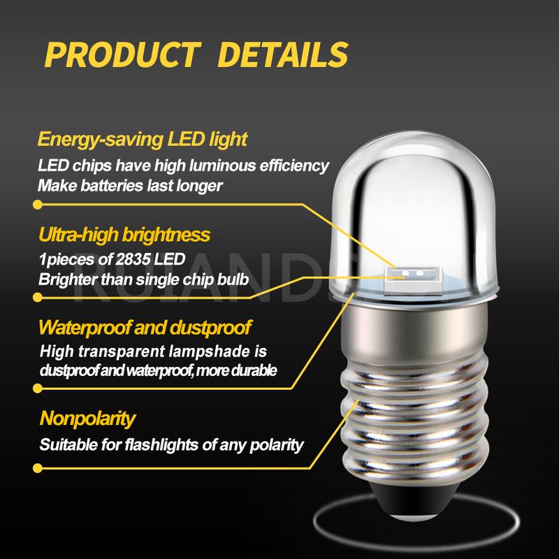 4pcs 3V E10 Led bulb 4.5V 6V 12V 18V 24V Upgrade Bulbs Bicycle Lamp Replacement for Torch Flashlight Headlight Motor LED bulbs
