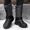 Мужские зимние теплые ботинки для снега, резиновые походные ботинки, уличные сапоги до колена, водонепроницаемые, большого размера