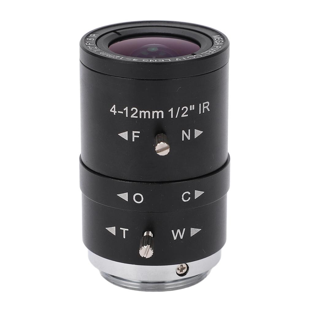 MP Camera Lens 4mm To 12mm Focal Length Manual Focus Zoom High Definition for Industrial Camera