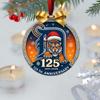 Tiger Team Christmas Decoration Detroit Team 125th Anniversary Hanging Decoration Alloy Ornament with Tiger Logo for Christmas Tree Baseball Fans Gift