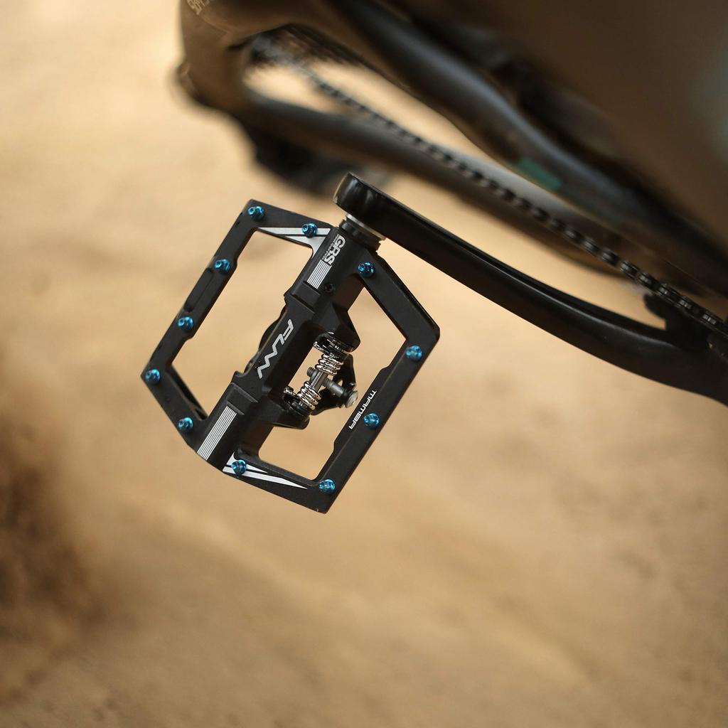 Funn Mamba Clipless Pedal Spring Single Side SPD Binding Подходит для горных велосипедов Набор, Механизм, Шип, Совместимость, Педаль, (MTB) (черный)