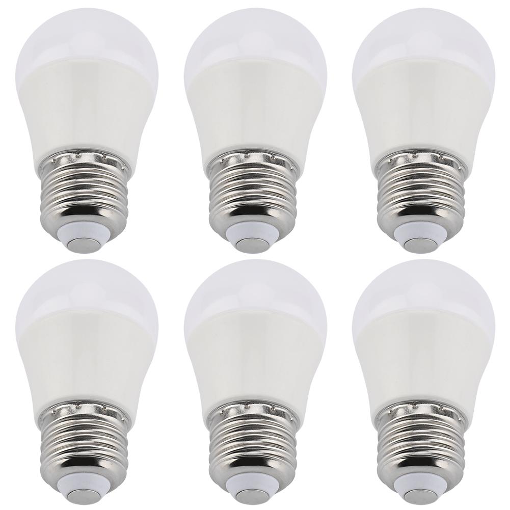 6 PCS 5W Mini LED Light Bulbs Warm White E26 Base G45 Bulb Lamps Illumination Accessory