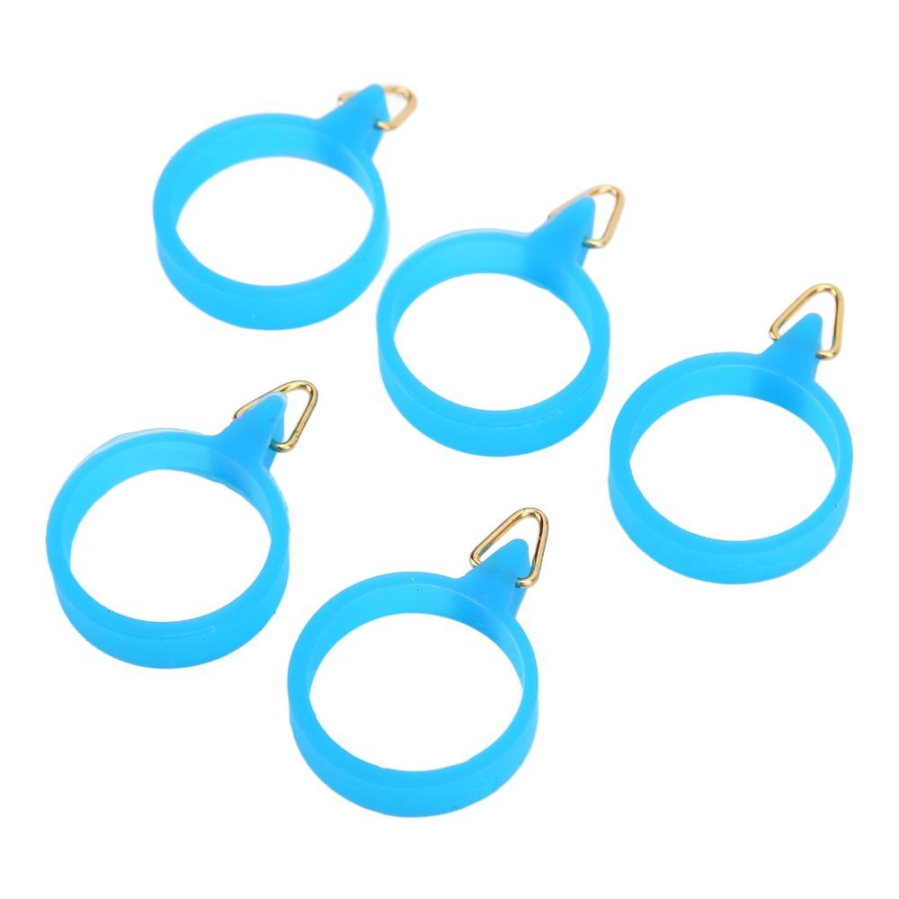 5PCS with Rubber Circle Bait Hook Holder Stainless Steel Fishing Hook Holder for Outdoor Fishing