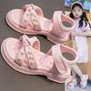 Girls Summer Pearl Princess Sandals Non Slip Soft Sole Beach Shoes Stylish Children Footwear