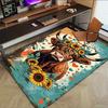 1PC Cow Sunflowers Extra Large Non Slip Floor carpet, Office, family, Studio   Large Area Rug Indoor Rugs, Bold Statement Piece