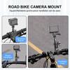 5-1pcs Motorcycle Holder Bike Camera Monopod Mount 360 Rotating Handlebar Clamp Mount for Insta 360 X2 X3 X4 Go Pro 12 11 10