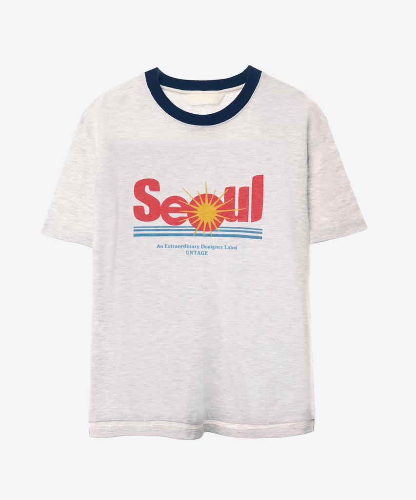 UNTAGE Seoul Print Ringer T-Shirt (Unisex)_Utt-St11