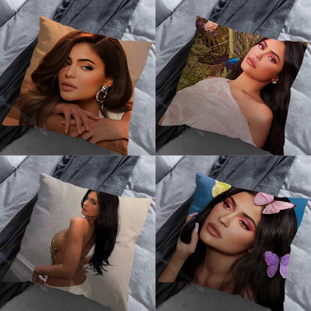 Sexy KKylie JJenner Actor Various Sizes Square Pillow Case For Car Home Bedchamber Decor Birthday Gift