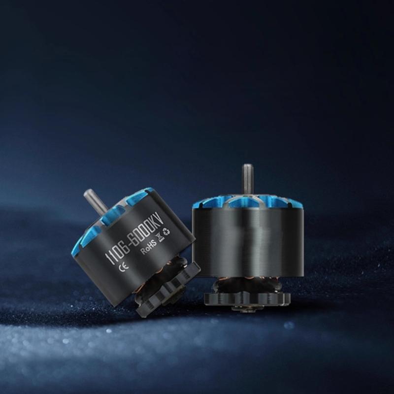 Fast Speed Brushless Motor 1106 6000KV For FPV Drones And Aerial Photography Equipment Durability Metal Construction