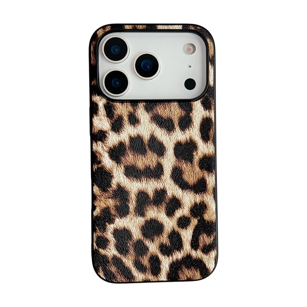 Чехол из ПУ кожи с узором 'Змеиный личи' и леопардовым принтом для IPhone 17 Air 16 15 14 Plus Pro Max, противоударный, прочный защитный задний чехол