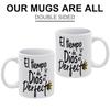 1pc 11oz White Ceramic Coffee Mug, Double-Sided Printed Humor Style, Dishwasher Safe, Comfortable Grip, Great Gift for Coffee Lovers