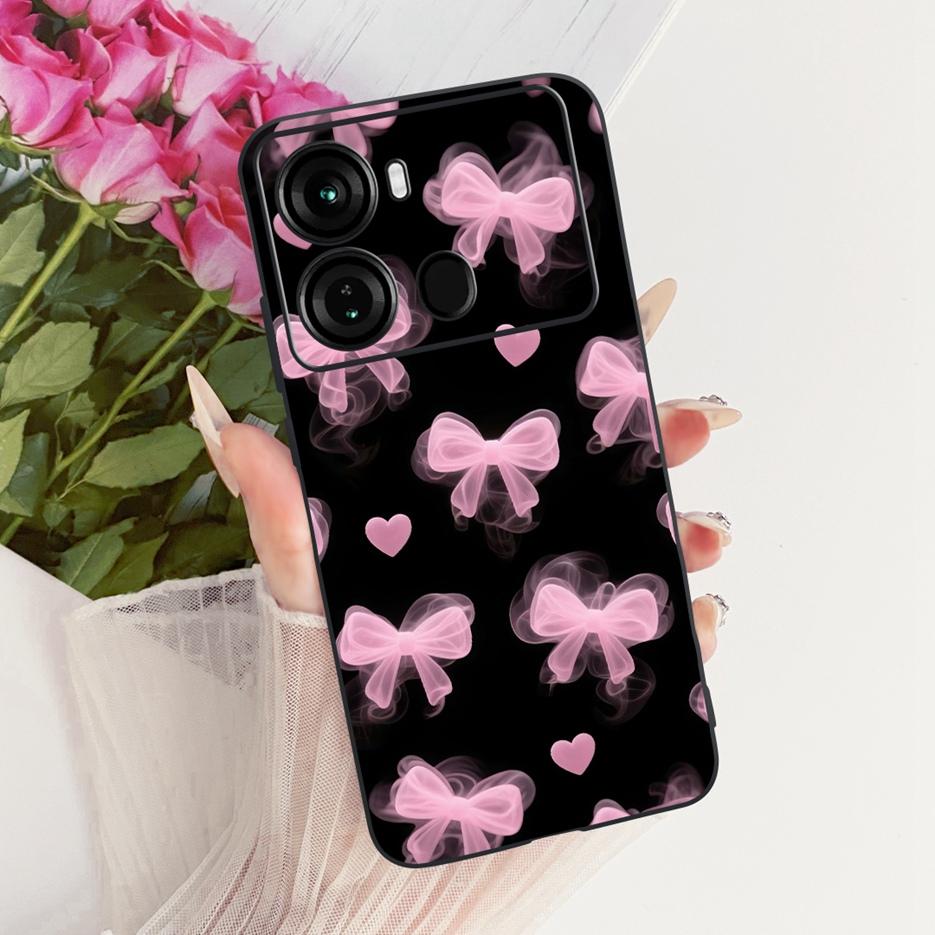 For Itel P40 Plus Case P683L Luxury Butterfly Tree Painted Cover Soft Silicone Phone Case For Itel P40 P662L P 40 ItelP40 + Bags