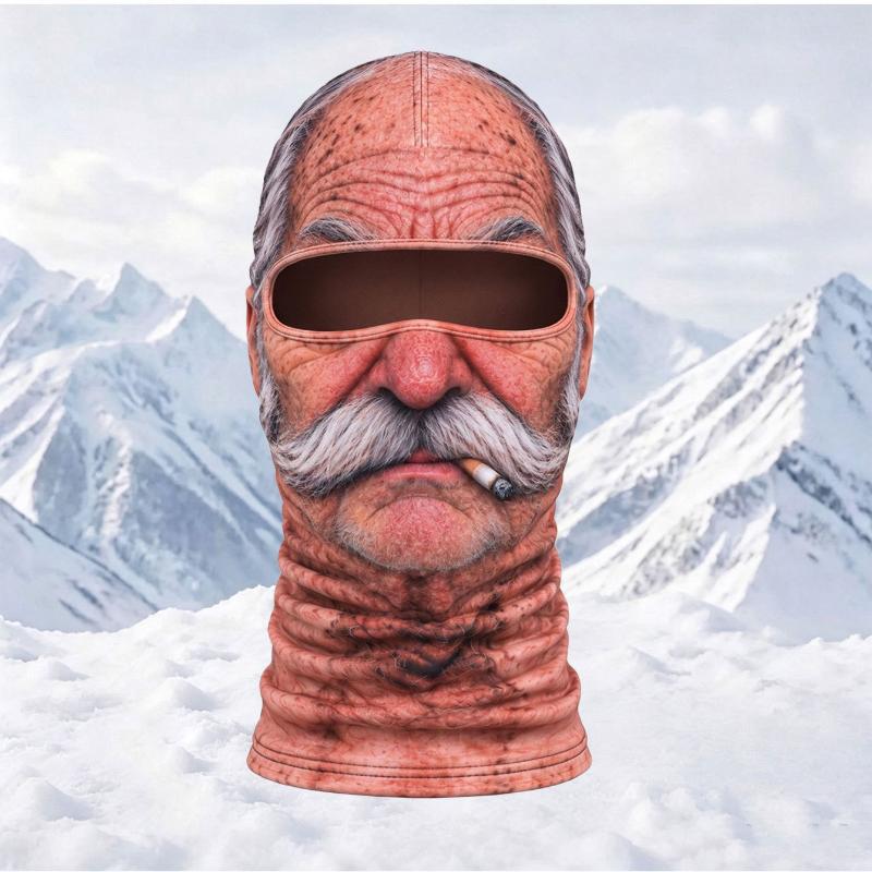 3D-печатная маска на все лицо для пожилых людей, зимняя, моющаяся, дышащая, с прорезями для глаз, ветрозащитная, головной убор для холодной погоды, для использования на улице