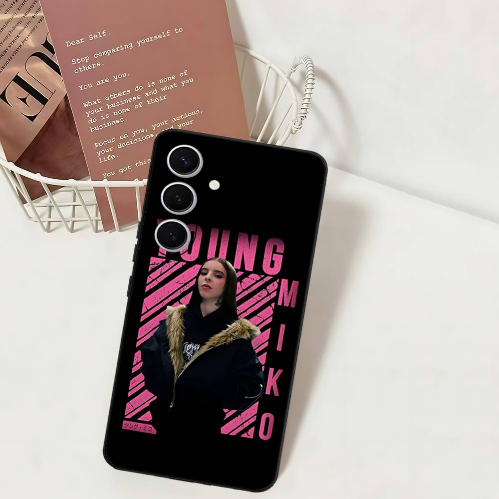 Классический чехол для телефона Y-Young M-Miko Music Singer для Samsung S 24 Fe 25 Ultra Plus 20 Lite 21 30 22 23 24 22 Ultra 5G Fundas