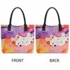  Watercolor Tote Bag Fashion Large Capacity Canvas Shoulder Bag for Daily Use