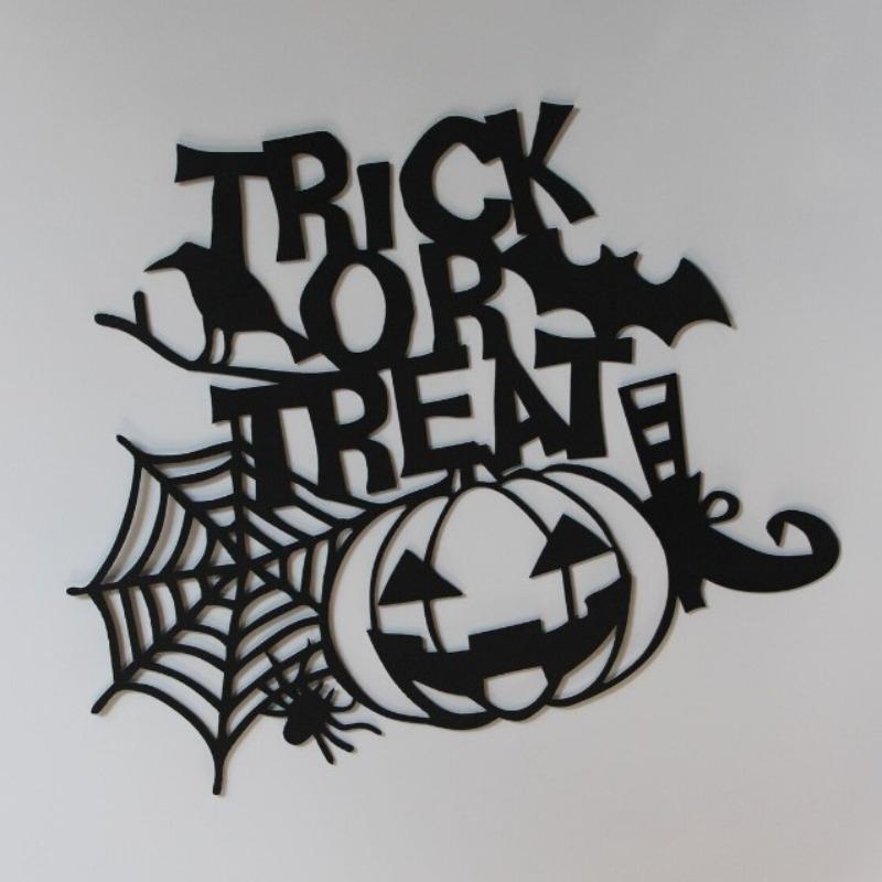 New Country-style Halloween Wooden Wall Decoration Sign, Suitable for Home Outdoor Pumpkin Season Decoration