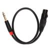 XLR Female To TRS Cable 3 Pin XLR To 1 4in TRS Stereo Plug Balanced Interconnect Cable 0.5m