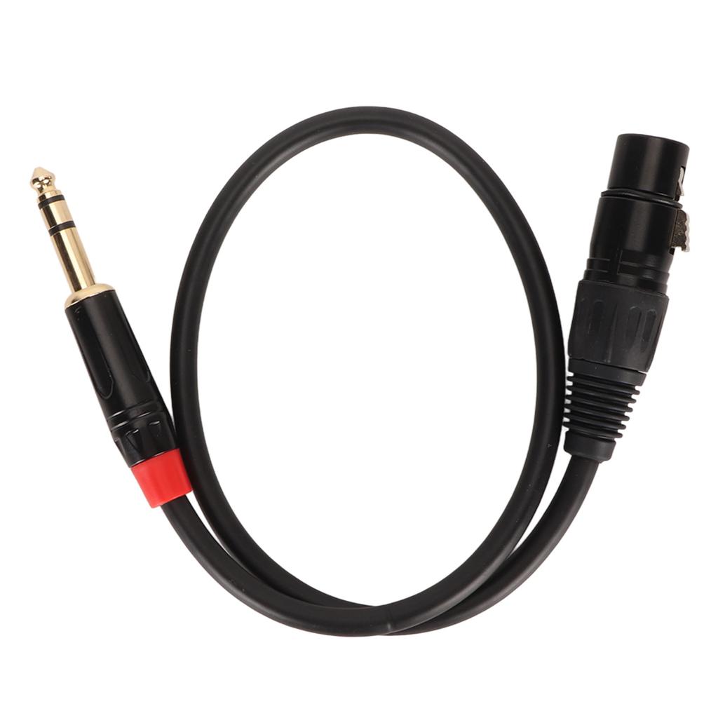 XLR Female to TRS Cable 3 Pin XLR to 1 4in TRS Stereo Plug Balanced Interconnect Cable 0.5m