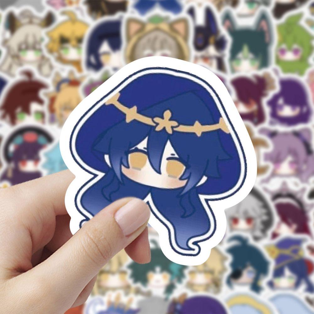 60 шт. наклеек Genshin Impact Cyno, периферийные украшения для рукописных журналов, наклейки для рабочего стола, украшения для студенческих тетрадей - водонепроницаемые наклейки