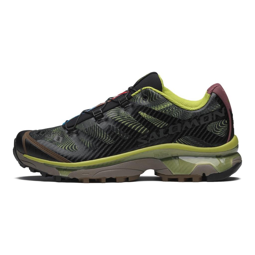 SALOMON XT 4 Износостойкие И Легкие Низкие кроссовки ContaGRIP для повседневного бега Унисекс Черные Зеленые Кроссовки 477473