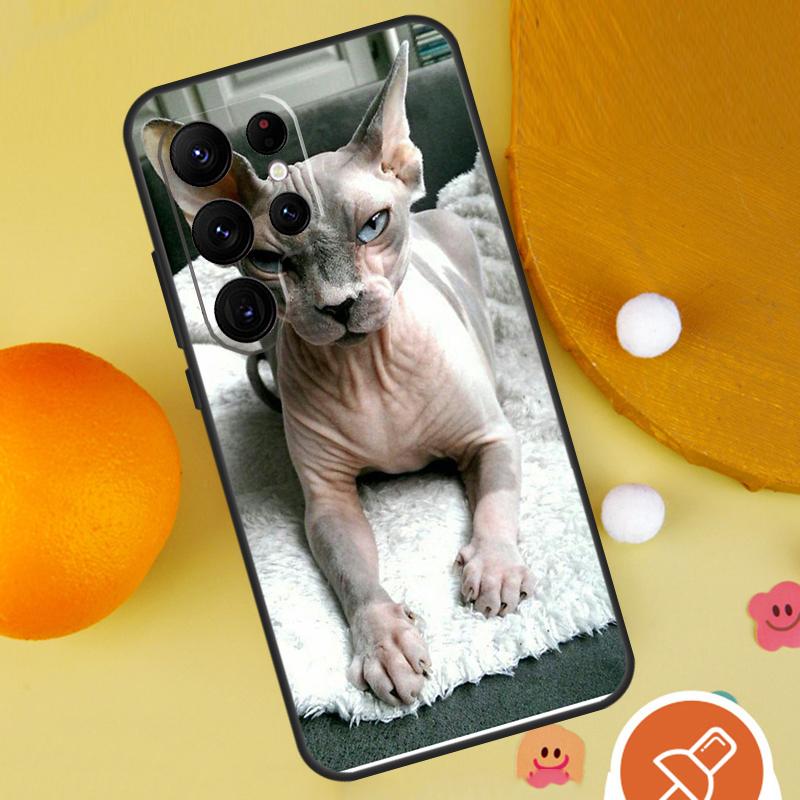 Sphynx Sphinx Cat Case For Samsung Galaxy S25 Ultra S24 S23 S22 S21 Ultra S9 S10 S20 Plus S24 FE Funda Cover