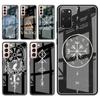 Стеклянный чехол для Samsung Galaxy S20 FE S21 Plus S10 Note 20 Ultra 10 Lite S9 S8 S10e 9, роскошный чехол для телефона Viking Vegvisir Logo Sac